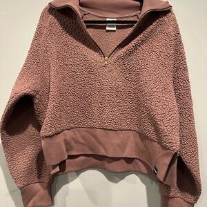 PINK Victoria's Secret Mauve Sherpa Pullover